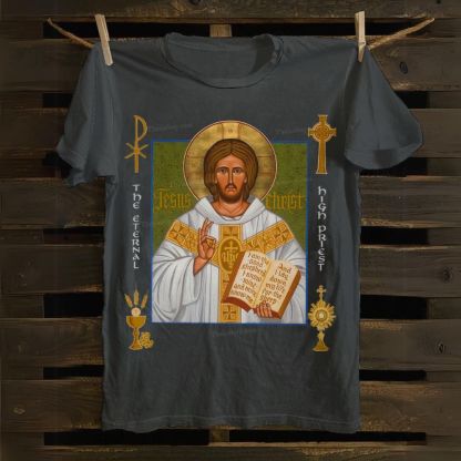 Jesus Christ - Eternal High Priest Cotton T-shirt