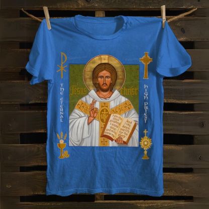 Jesus Christ - Eternal High Priest Cotton T-shirt