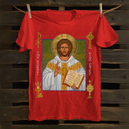Jesus Christ - Eternal High Priest Cotton T-shirt