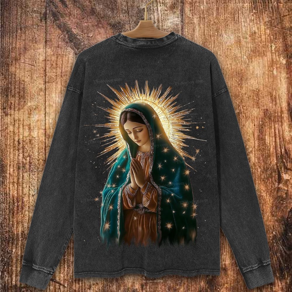 Theotokos Grace Christian Washed Sweatshirt
