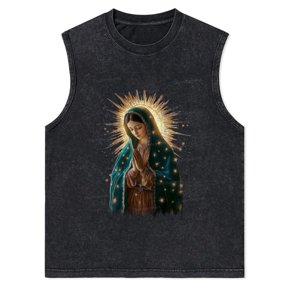 Theotokos Grace Christian Snowflake Washed Vest