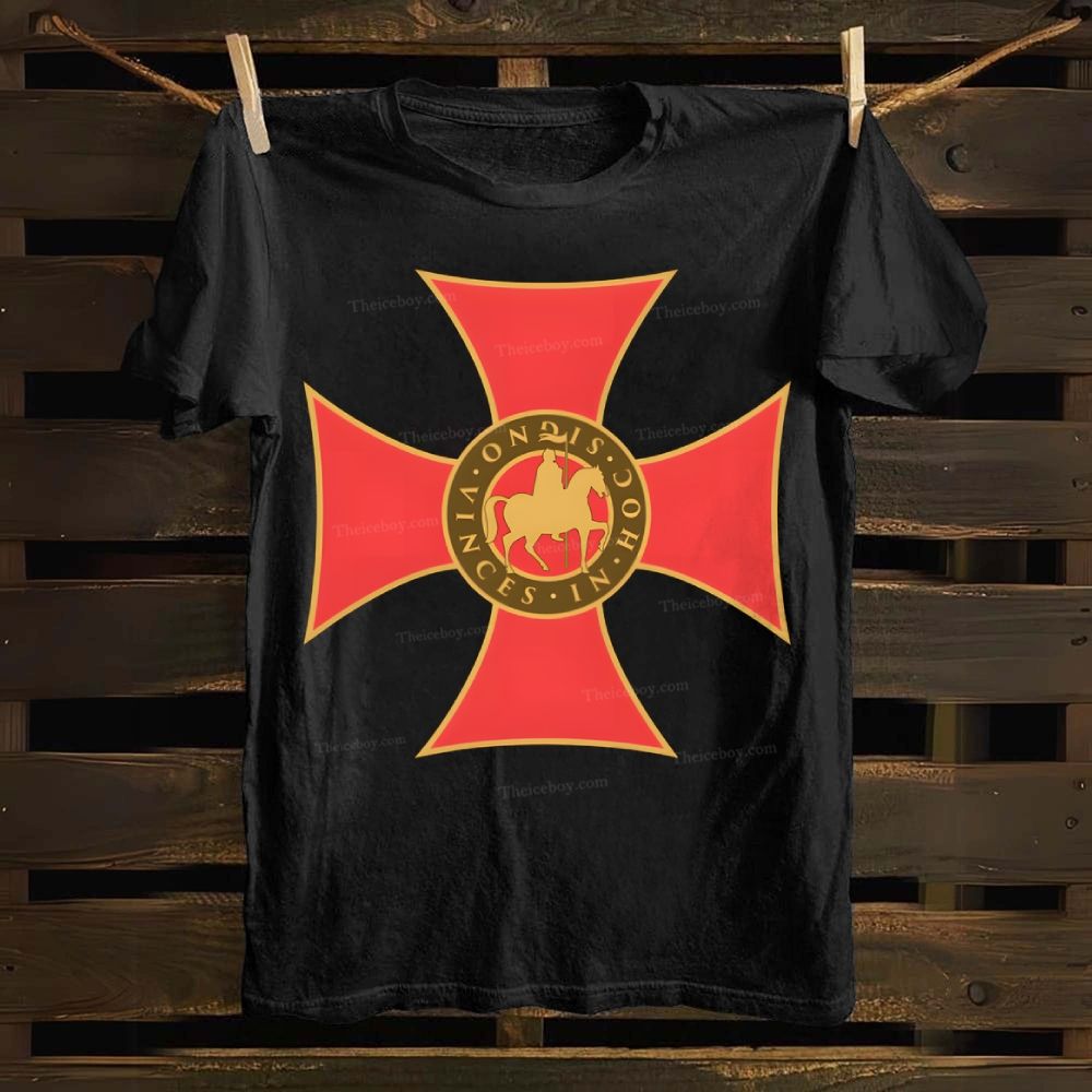 In Hoc Signo Vinces Knights Templar Crusader Cotton T-shirt