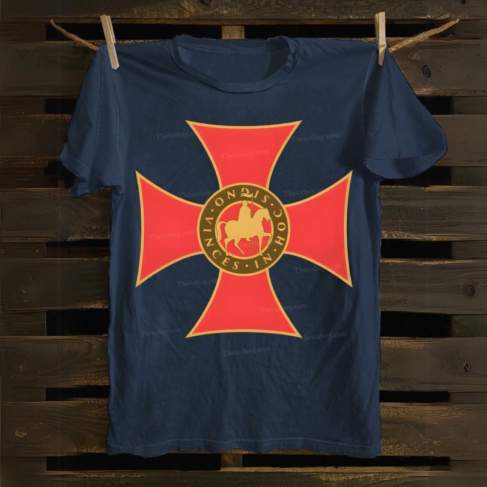 In Hoc Signo Vinces Knights Templar Crusader Cotton T-shirt