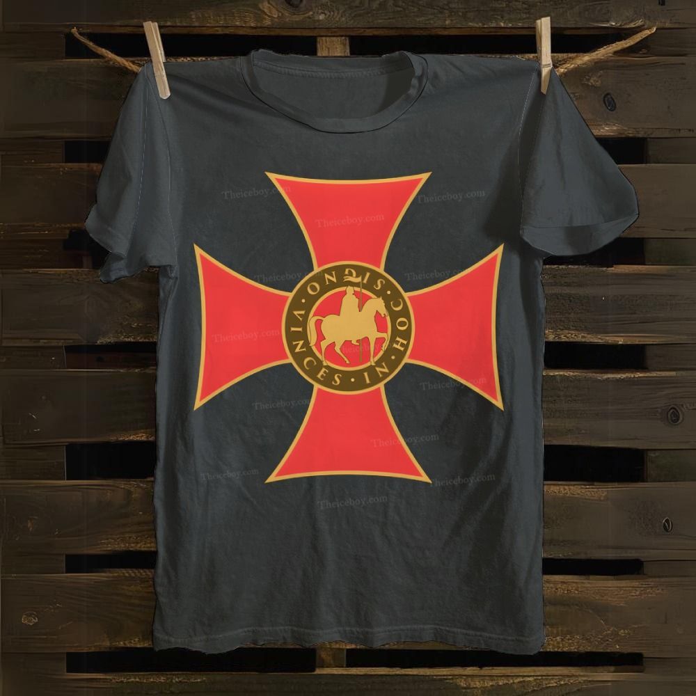 In Hoc Signo Vinces Knights Templar Crusader Cotton T-shirt
