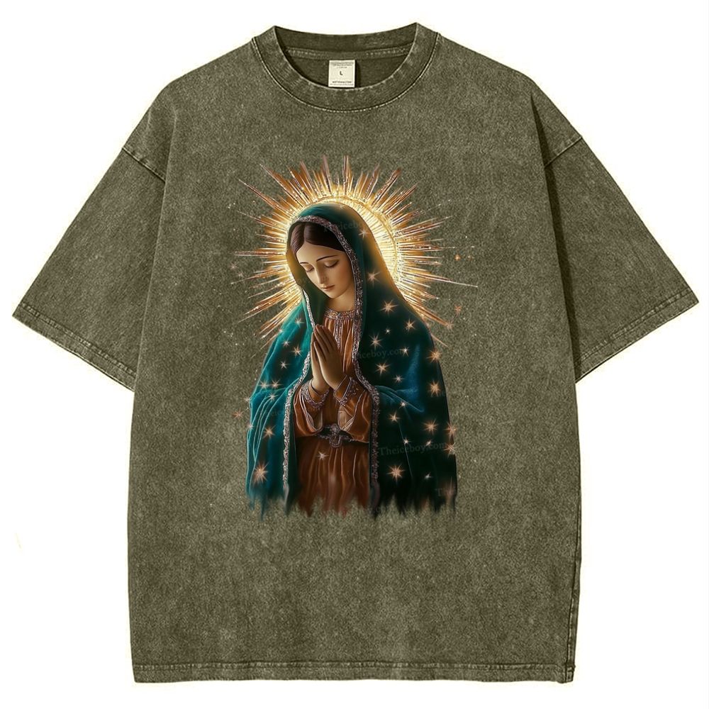 Theotokos Grace Snowflake Vintage Cotton T-Shirt
