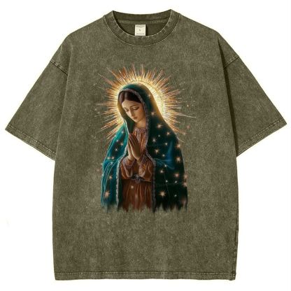 Theotokos Grace Snowflake Vintage Cotton T-Shirt