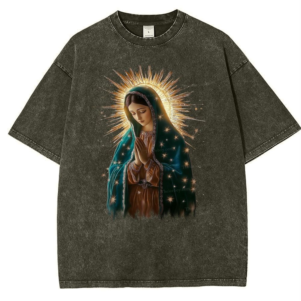 Theotokos Grace Snowflake Vintage Cotton T-Shirt