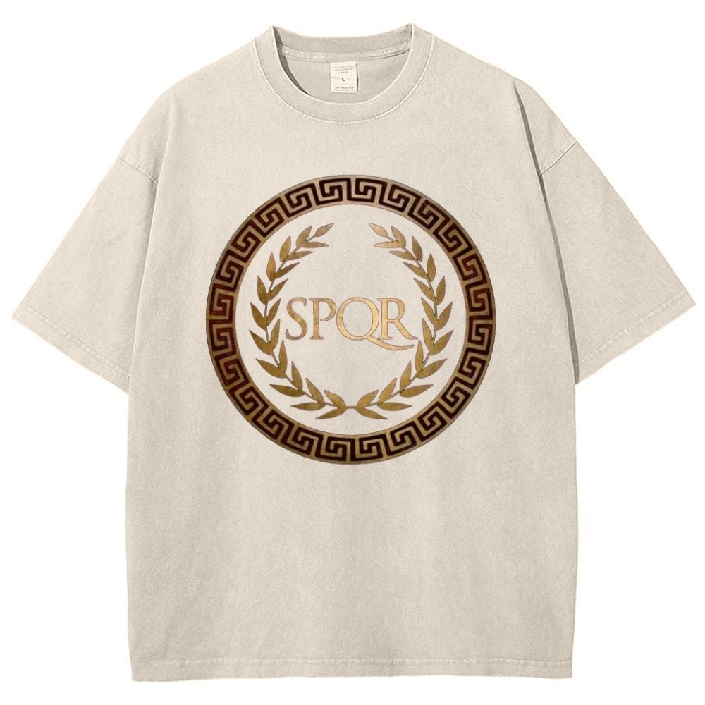 SPQR Snowflake Vintage Cotton T-Shirt