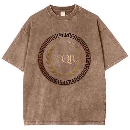 SPQR Snowflake Vintage Cotton T-Shirt