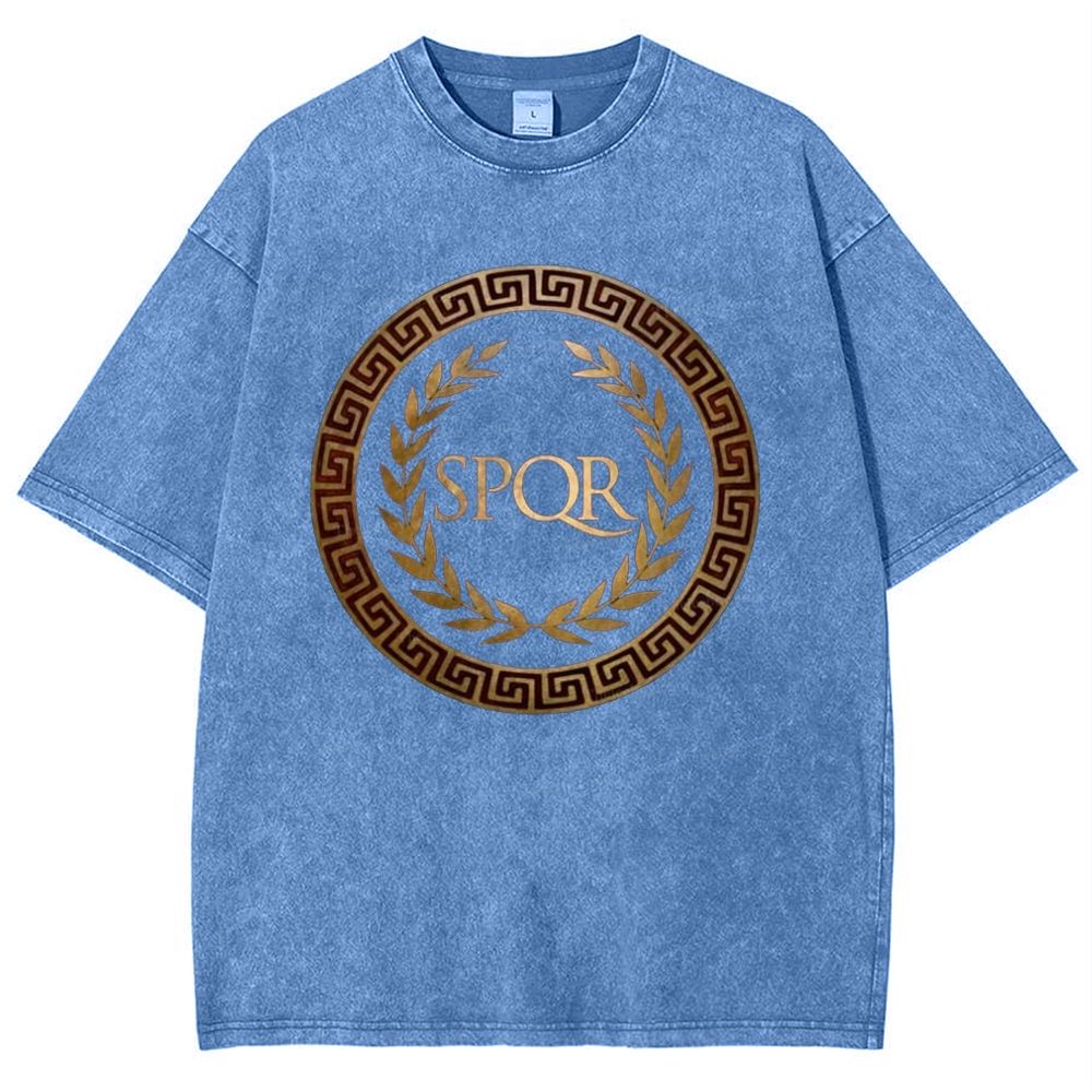 SPQR Snowflake Vintage Cotton T-Shirt