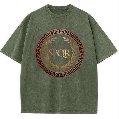 SPQR Snowflake Vintage Cotton T-Shirt