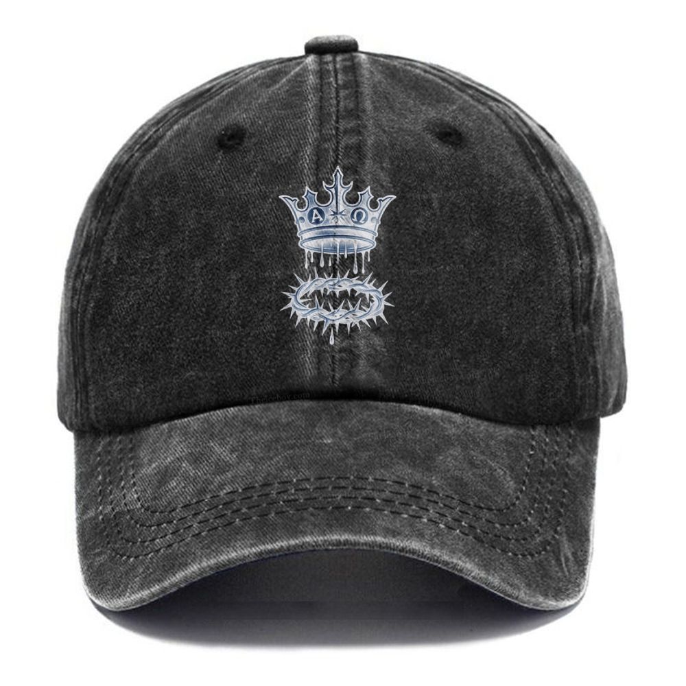 A Ω Unisex Vintage Casual Washed Cap