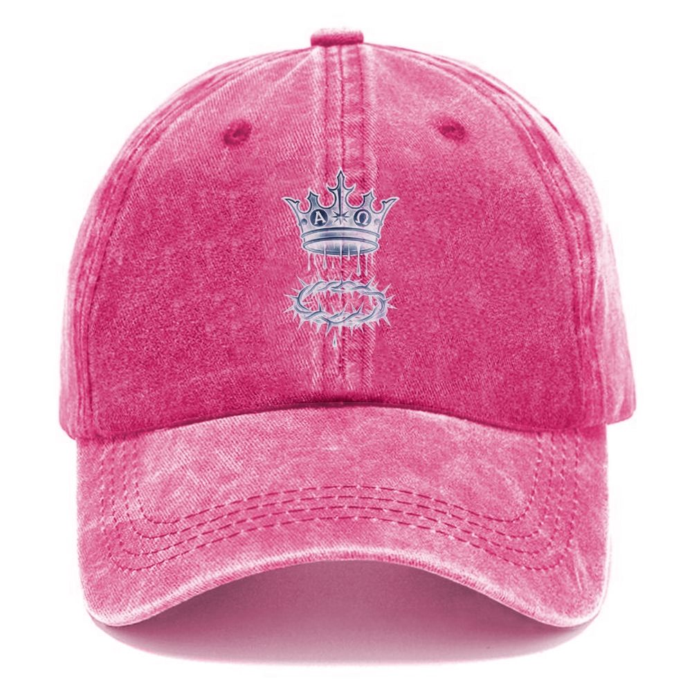 A Ω Unisex Vintage Casual Washed Cap