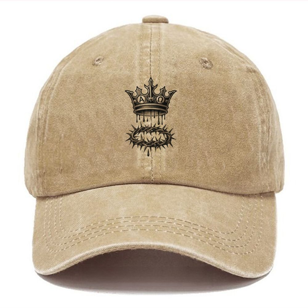 A Ω Unisex Vintage Casual Washed Cap