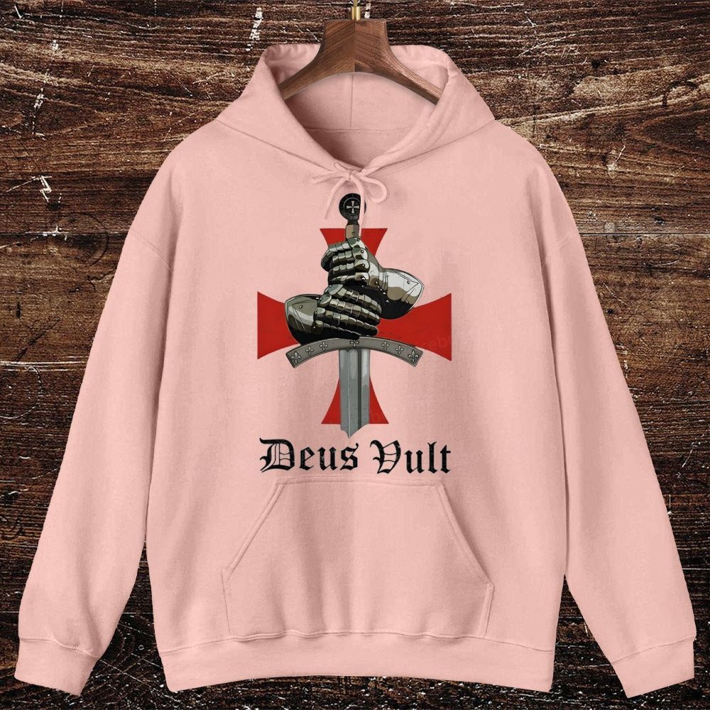 Deus Vult Crusader Oversized Cotton Hoodies