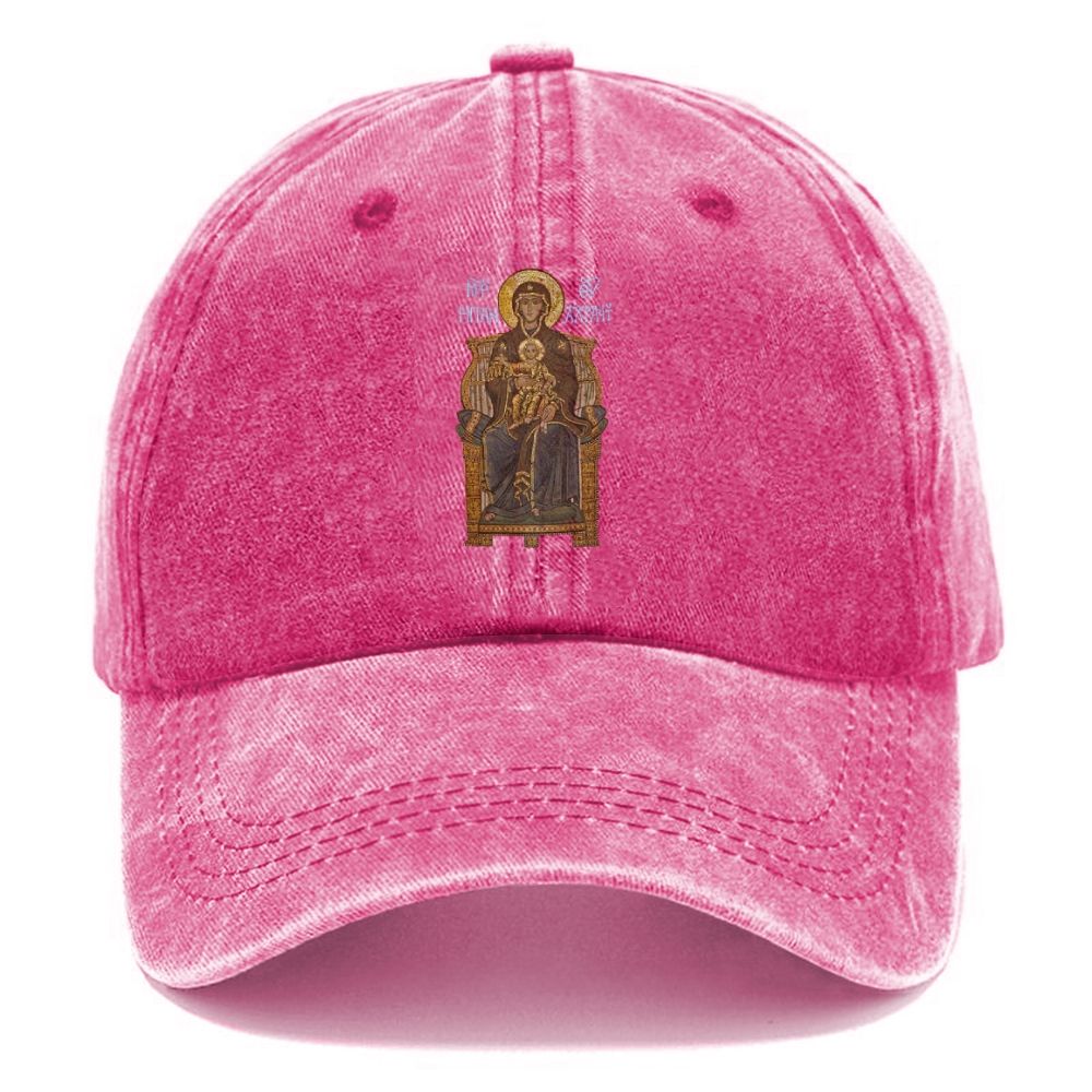 Virgin Mary Unisex Vintage Casual Washed Cap
