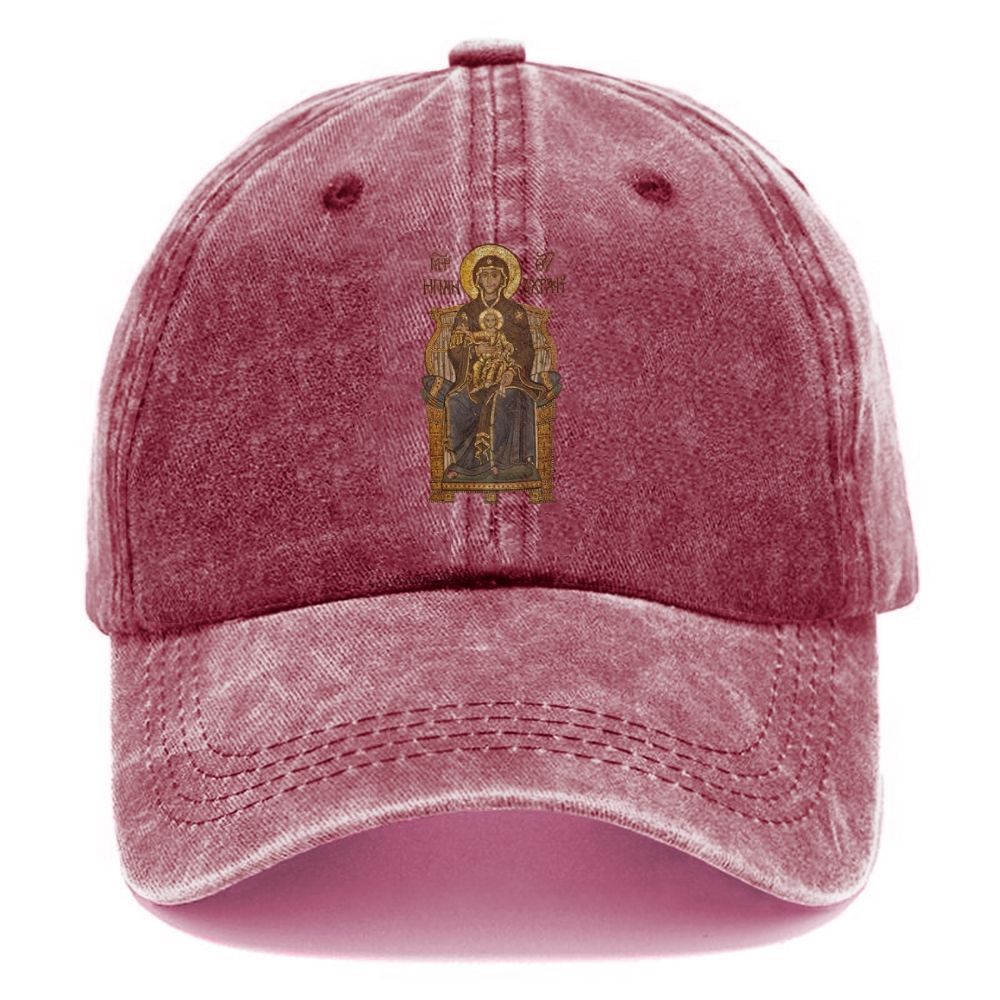 Virgin Mary Unisex Vintage Casual Washed Cap