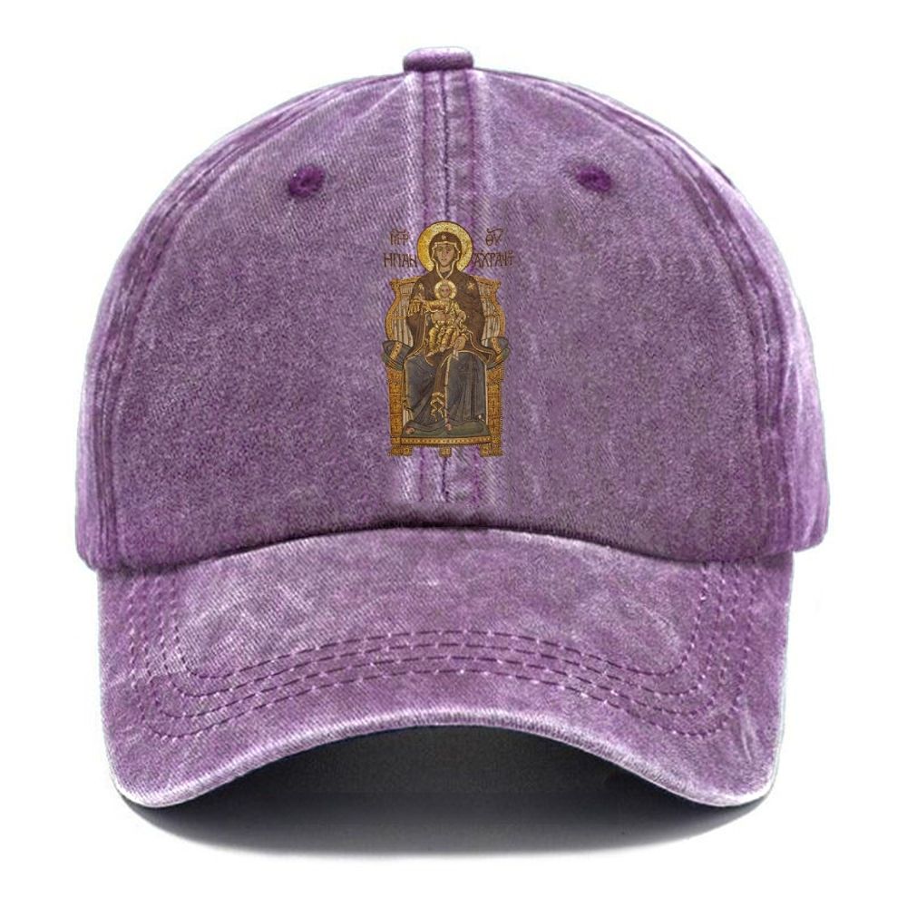 Virgin Mary Unisex Vintage Casual Washed Cap