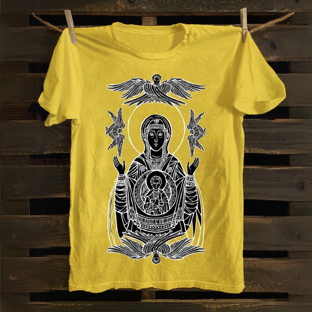 Fiore Celeste Cotton T-shirt