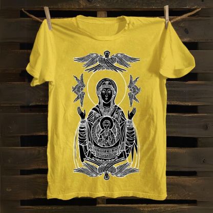 Fiore Celeste Cotton T-shirt