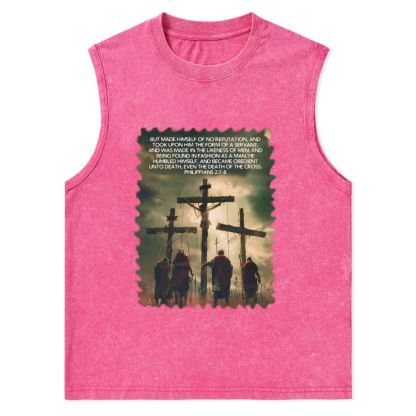 Roman soldiers' backs, the crucifixion of Jesus Christian Snowflake Washed Vest