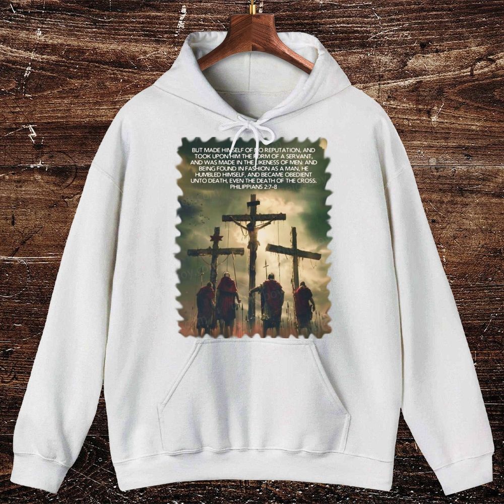 Roman soldiers' backs, the crucifixion of Jesus Oversized Cotton Hoodies