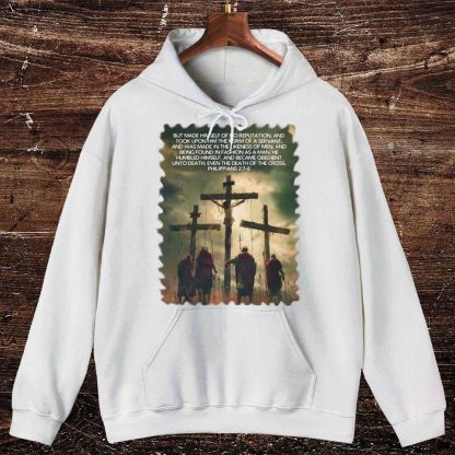 Roman soldiers' backs, the crucifixion of Jesus Oversized Cotton Hoodies