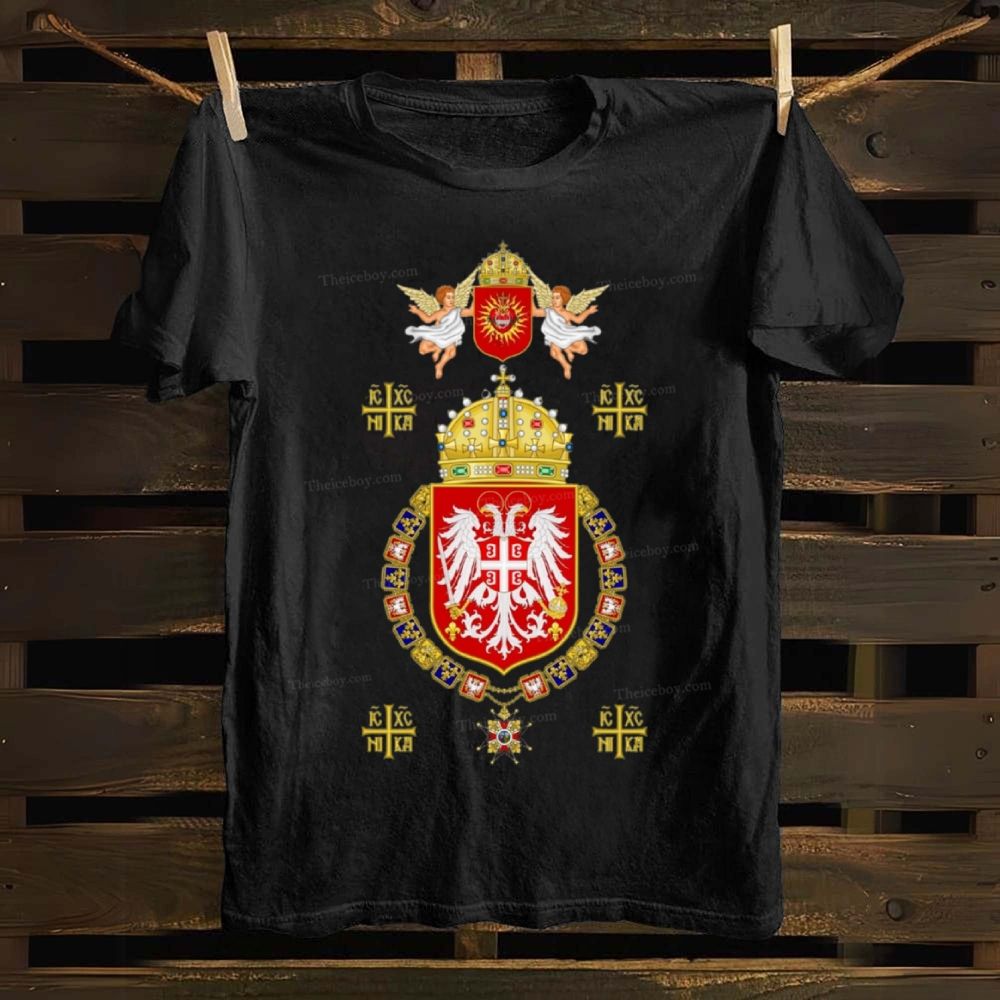 IC XC NIKA Coat Of Arms Of Serbia Cotton T-shirt