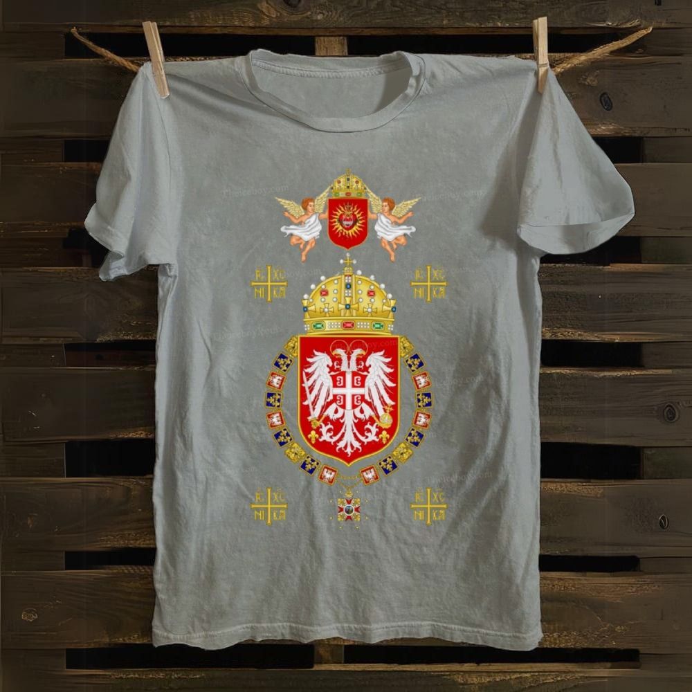 IC XC NIKA Coat Of Arms Of Serbia Cotton T-shirt