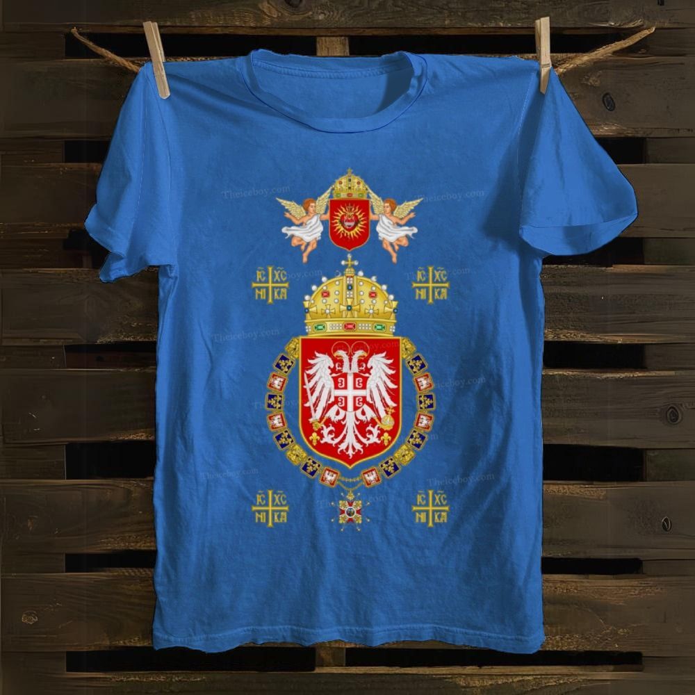 IC XC NIKA Coat Of Arms Of Serbia Cotton T-shirt