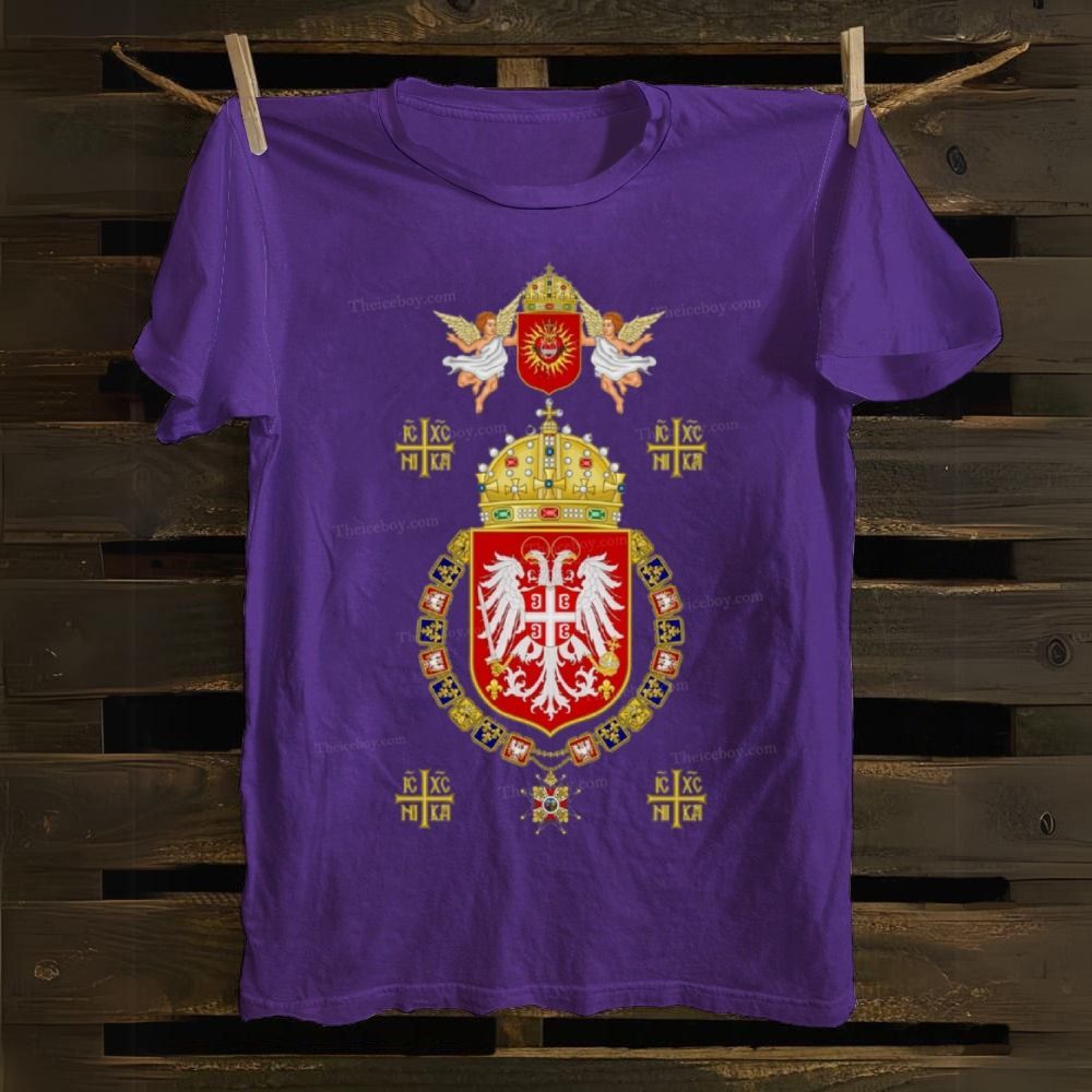 IC XC NIKA Coat Of Arms Of Serbia Cotton T-shirt