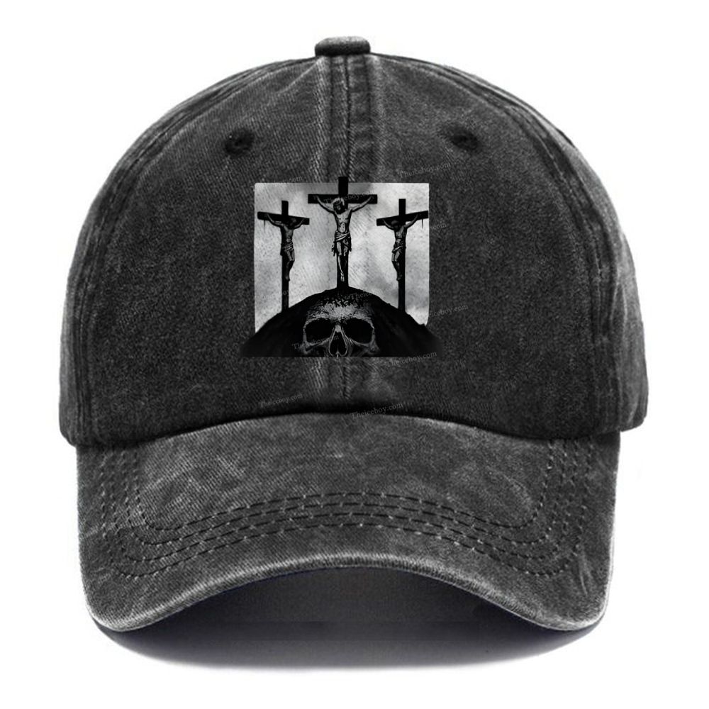 Goigotha Jesus Unisex Vintage Casual Washed Cap