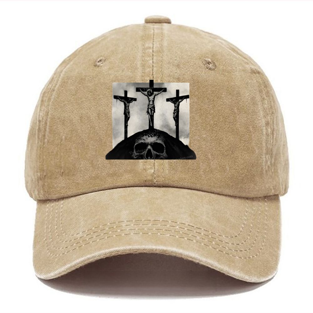 Goigotha Jesus Unisex Vintage Casual Washed Cap