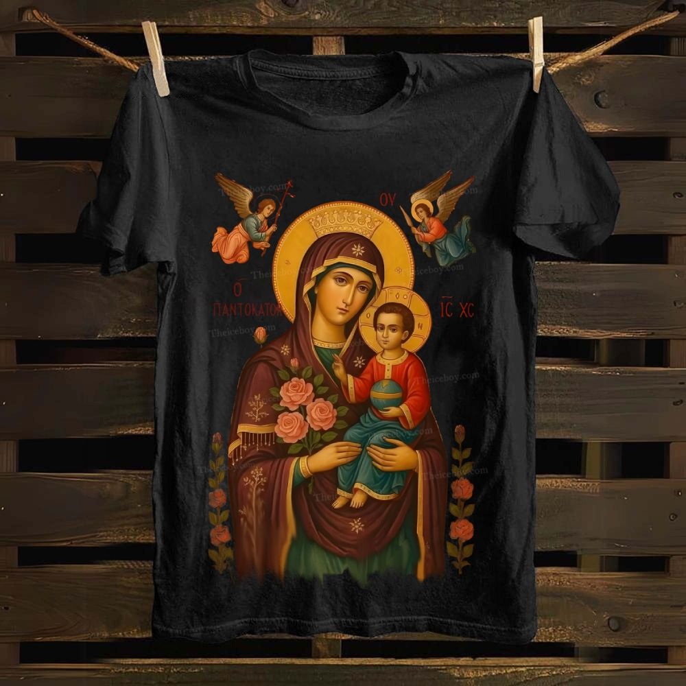 Madonna of the Lilies Cotton T-shirt