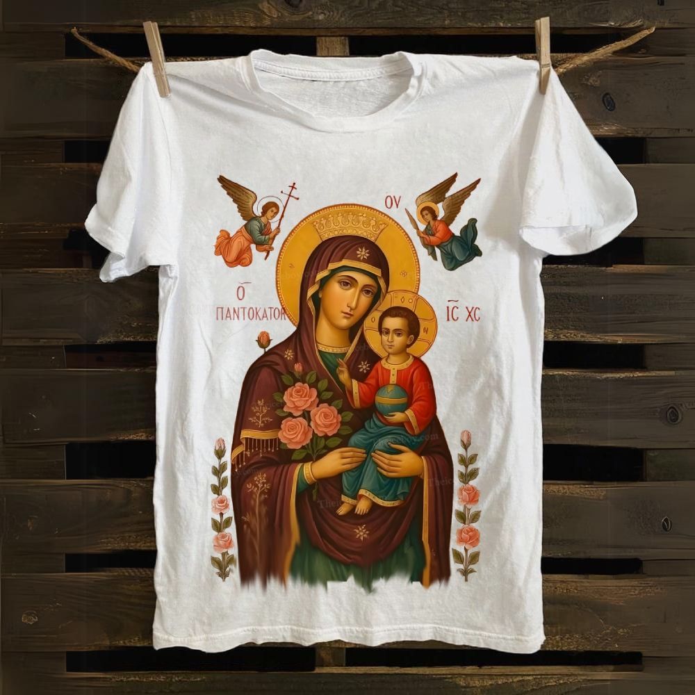 Madonna of the Lilies Cotton T-shirt