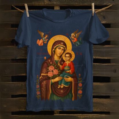 Madonna of the Lilies Cotton T-shirt