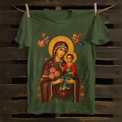Madonna of the Lilies Cotton T-shirt