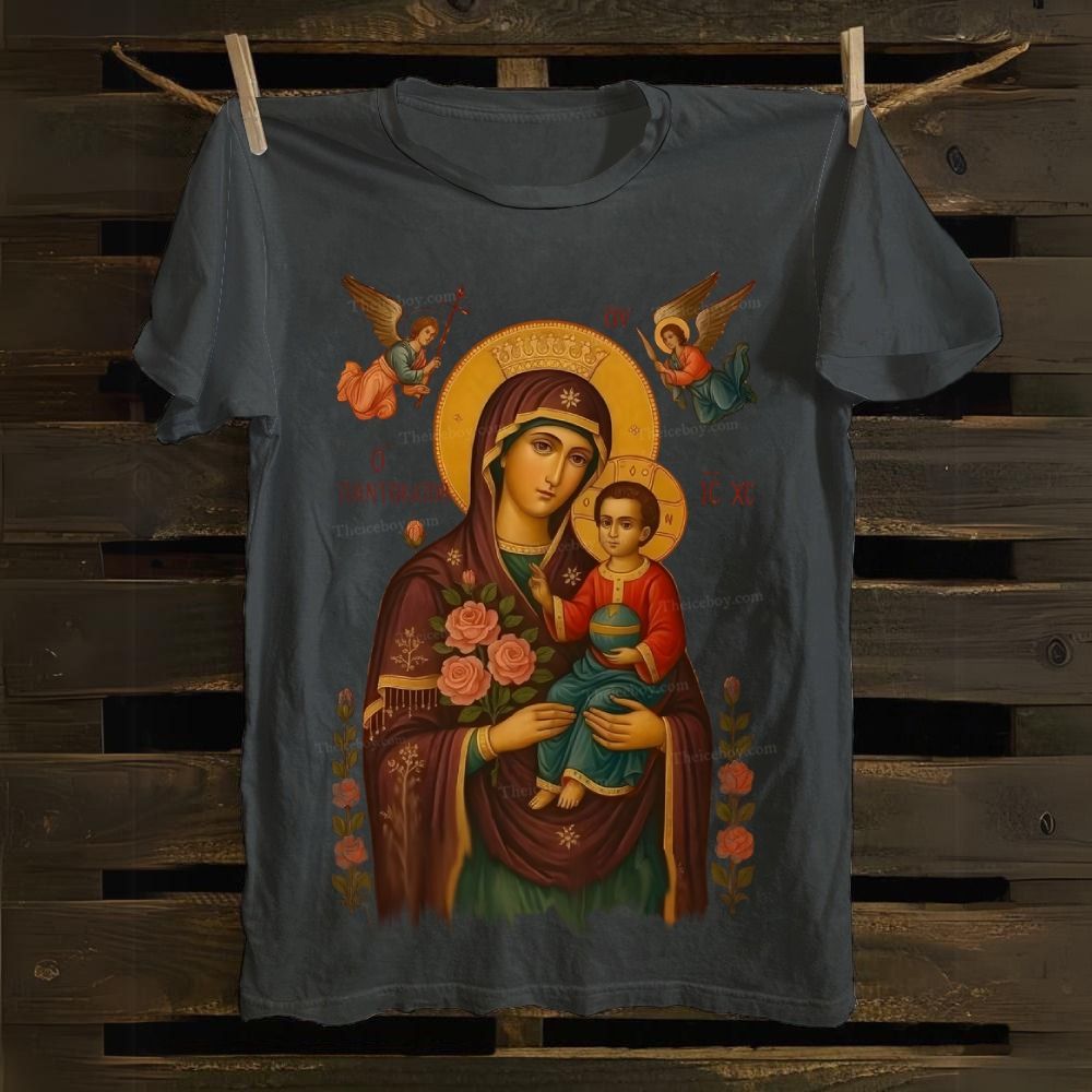 Madonna of the Lilies Cotton T-shirt