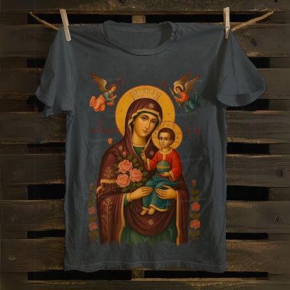 Madonna of the Lilies Cotton T-shirt