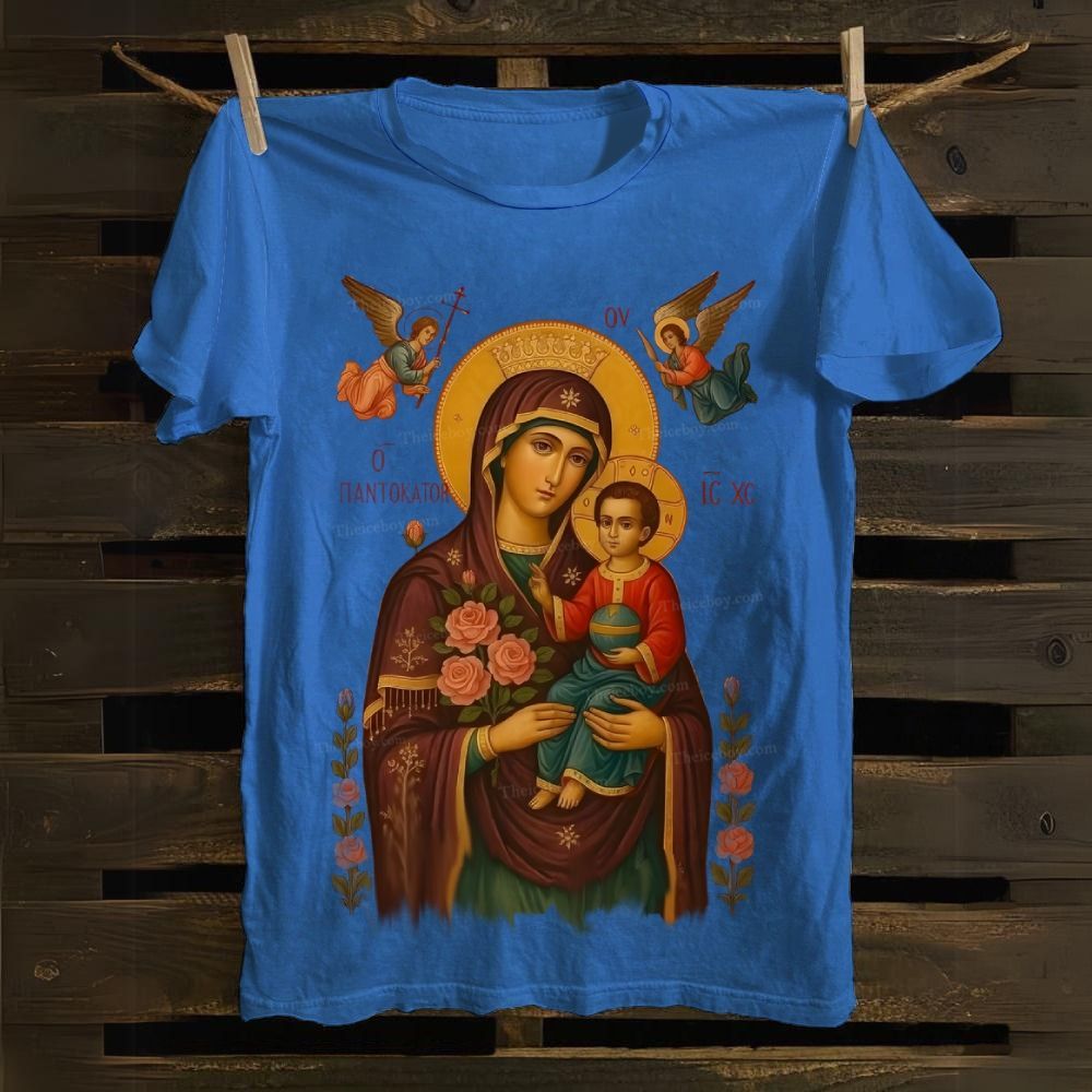 Madonna of the Lilies Cotton T-shirt