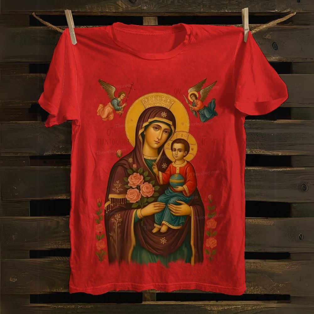 Madonna of the Lilies Cotton T-shirt