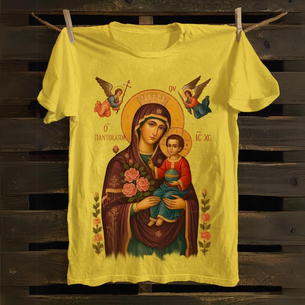 Madonna of the Lilies Cotton T-shirt
