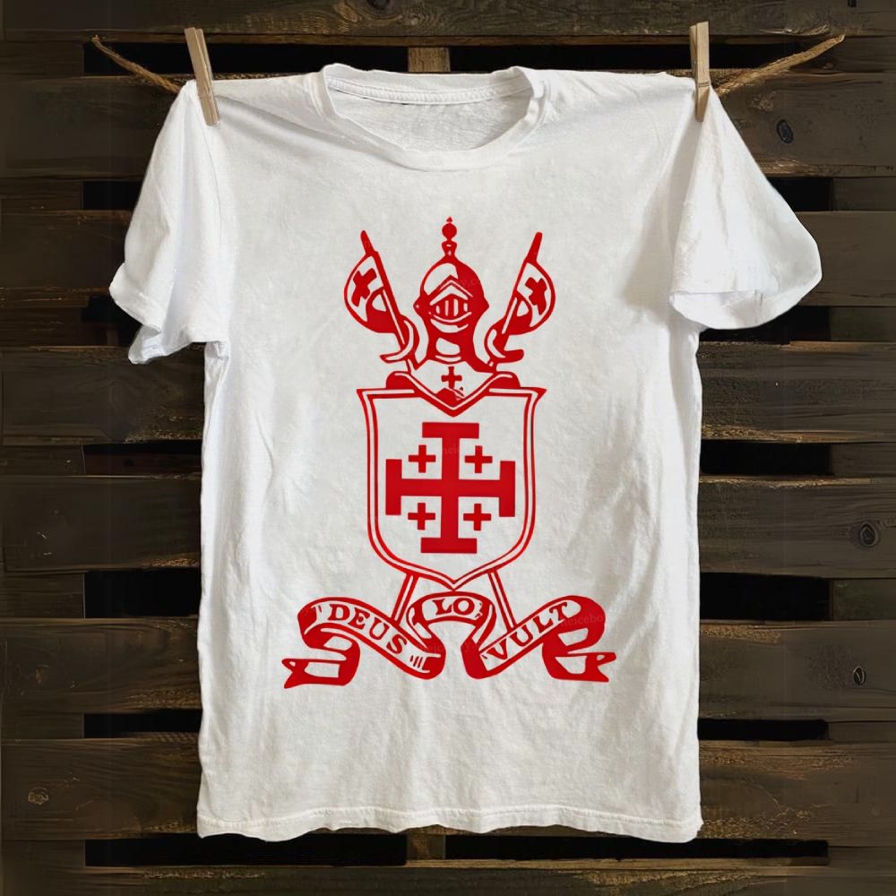 Deus Lo Vult Equestrian Order of the Holy Sepulchre of Jerusalem Cotton T-shirt