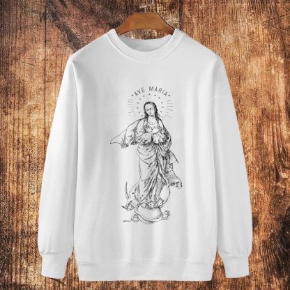 Immaculate Conception Cotton Crewneck Sweatshirt