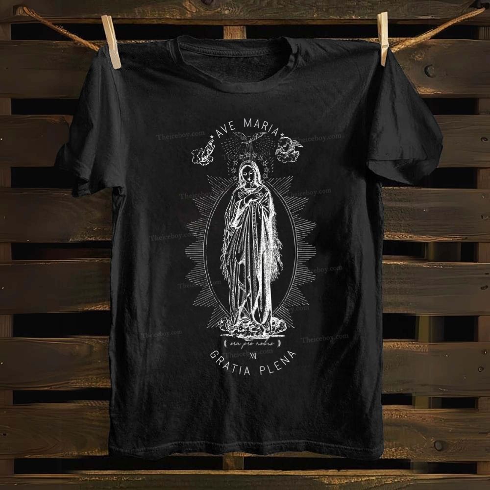 Immaculate Conception Ave Maria Cotton T-shirt
