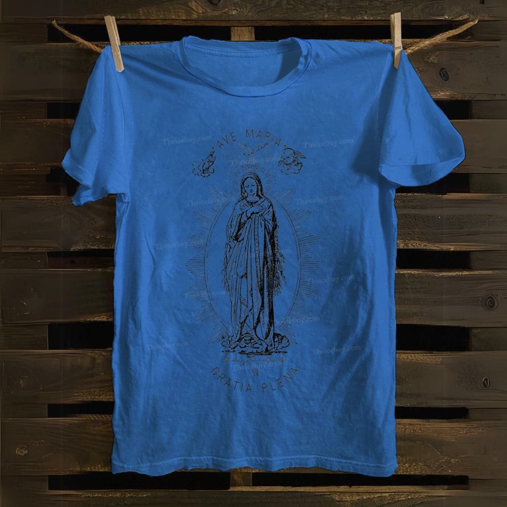 Immaculate Conception Ave Maria Cotton T-shirt