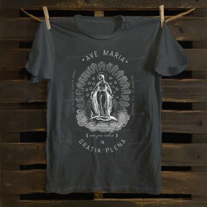 Ave Maria Mothe Of The Church Cotton T-shirt