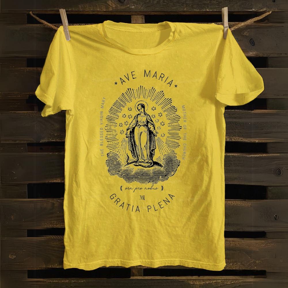 Ave Maria Mothe Of The Church Cotton T-shirt