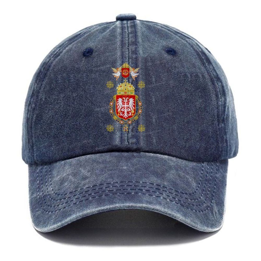IC XC NIKA Coat Of Arms Of Serbia Unisex Vintage Casual Washed Cap