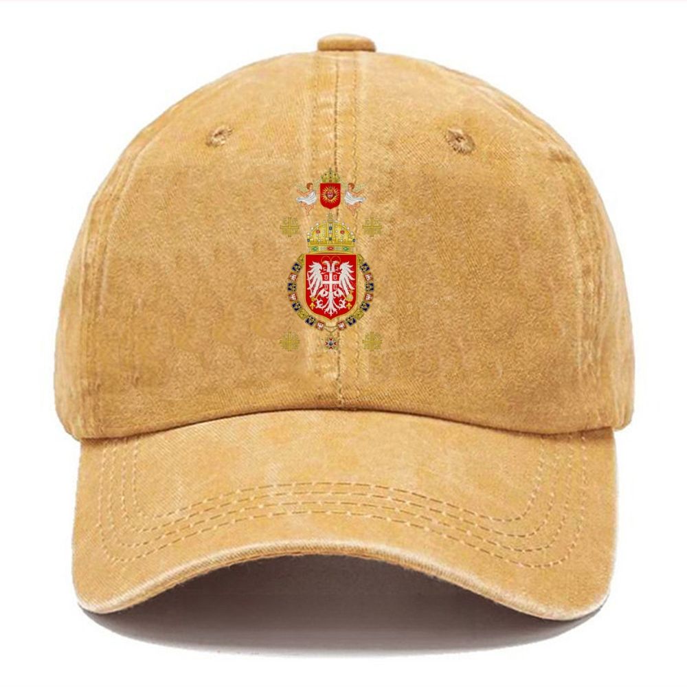 IC XC NIKA Coat Of Arms Of Serbia Unisex Vintage Casual Washed Cap
